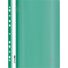 ECONOMIX Папка-швидкозшивач  А4 з перфорацією глянцева прозорий верх зелена (10) (300) №E31510-04