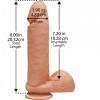 Doc Johnson The D Perfect D 8 Inch With Balls ULTRASKYN (SO1577-02) - зображення 2