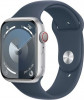 Apple Watch Series 9 GPS + Cellular 45mm Silver Alu. Case w. Storm Blue S. Band - M/L (MRMH3) - зображення 1