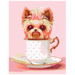 ROSA Картина за номерами  Start Cute Dog in a Cup (N00013800)