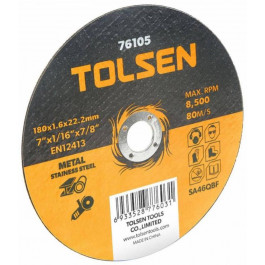 Tolsen Диск отрезной по металлу / нержавейке 115х1.2х22.2 мм