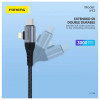 Foneng X92 4-in-1 USB Type-A/USB Type-C to USB Type-C/Lightning 60W 1m Black (X92-CA-FIO) - зображення 6