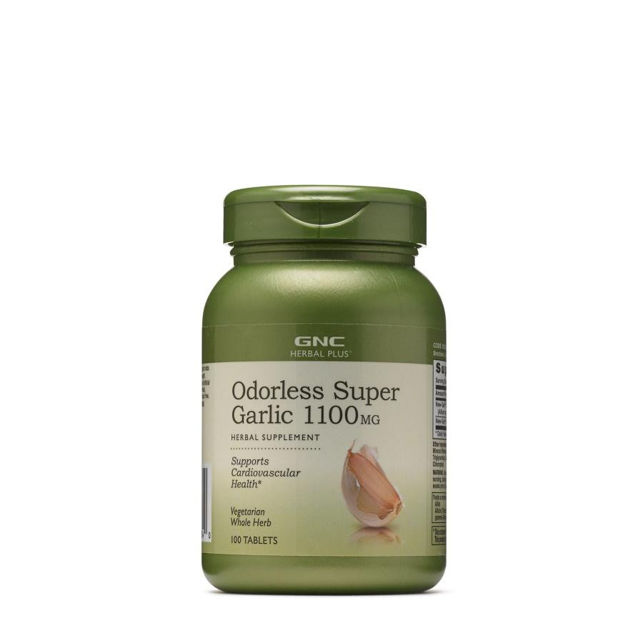 GNC Herbal Plus Odorless Super Garlic 1100 mg, 100 таблеток - зображення 1