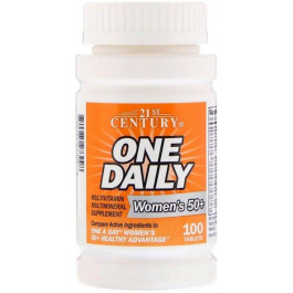 21st Century Щоденні мультивітаміни і мінерали  для жінок 50+ One Daily 100 таблеток (740985273098)