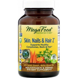 MegaFood Комплекс для Кожи, Ногтей и Волос 2, Skin, Nails & Hair 2,  60 таблеток (51494102800)