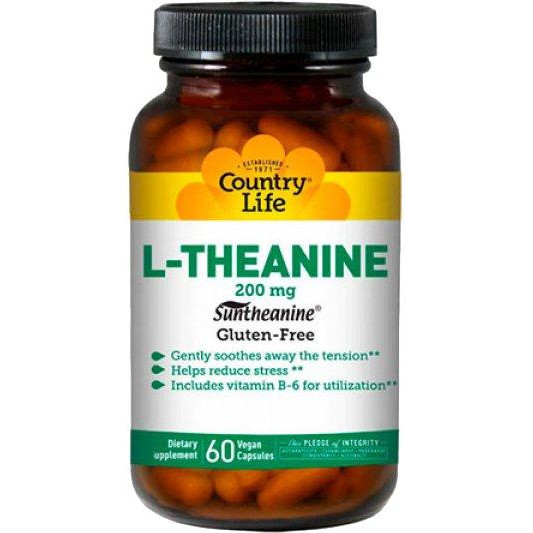 Country Life L-теанін 200 мг 30 капсул (015794014119) - зображення 1