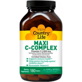 Country Life Maxi C — Complex 1000 мг 180 таблеток (015794070122)