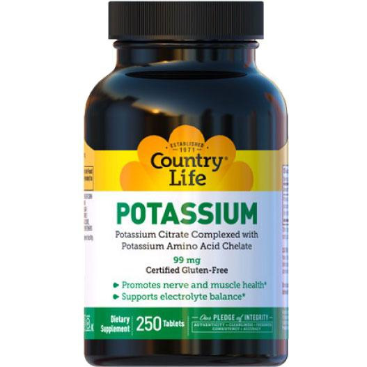 Country Life Pottasium (Калій) 99 mg 250 таблеток (015794027942) - зображення 1