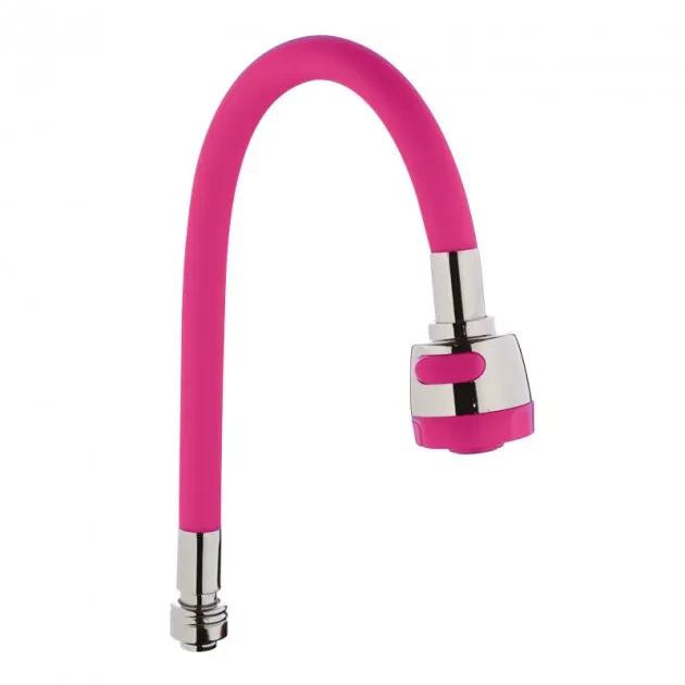 Wezer Вилив для змішувача  гнучкий рефлекторний для кухні 50см рожевий WKC-058-ROSE RED - зображення 1