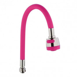 Wezer Вилив для змішувача  гнучкий рефлекторний для кухні 50см рожевий WKC-058-ROSE RED