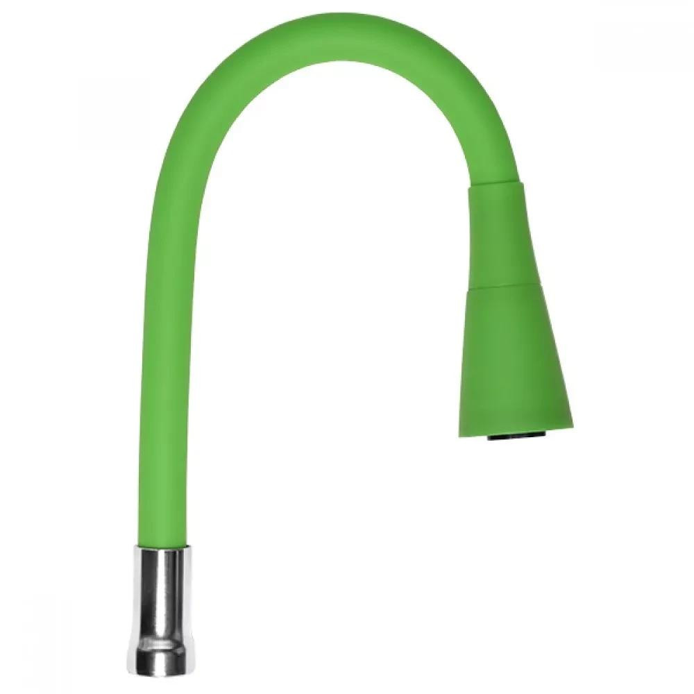 Wezer Вилив для змішувача  гнучкий рефлекторний для кухні 50см зелений WKC-059-GREEN - зображення 1
