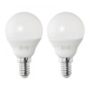 IKEA SOLHETTA LED E14 470Lm шар молочний, 2 шт (904.987.07) - зображення 1