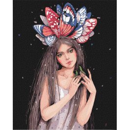 Ідейка Картина за номерами  Фарби метеликів ©lesya_nedzelska_art 40х50 см (KHO4996)