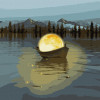 Ідейка Картина по номерам Лунная лодка с красками металик Идейка KHO5031 50х50 см - зображення 1