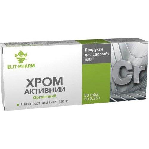 Elit-Pharm Біологічно-активна добавка  Хром активний №80 таблеток (4820060421050) - зображення 1