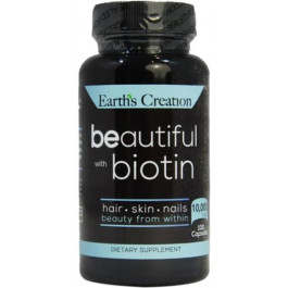 Earth's Creation Beautiful Biotin 10.000 mcg 100 капсул (608786003286)