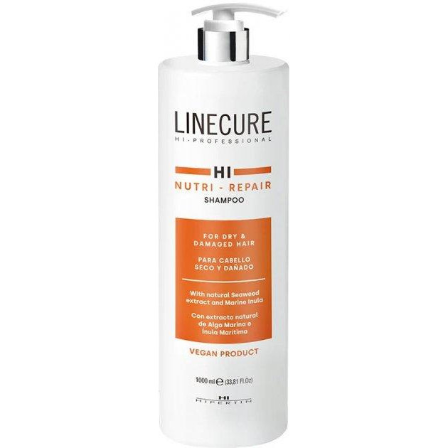 HIPERTIN Шампунь відновлюючий для пошкодженого волосся  Linecure Vegan Nutri-Repair 1 л (8430190047769) - зображення 1