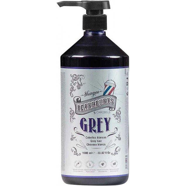 Beardburys Шампунь відтінковий для білого та сивого волосся  Grey 1 л (8431332125680) - зображення 1