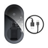 Baseus Simple 2in1 Wireless Charger 18W Max For Phones+Pods Transparent Black (WXJK-A01) - зображення 2