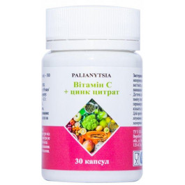 Palianytsia Вітаміни  С 500 мг + цинк цитрат №30 (4780201342203)