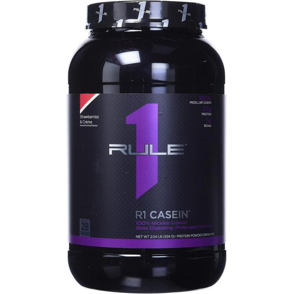 Rule One Proteins R1 Casein 952 g /28 servings/ Strawberry Creme - зображення 1