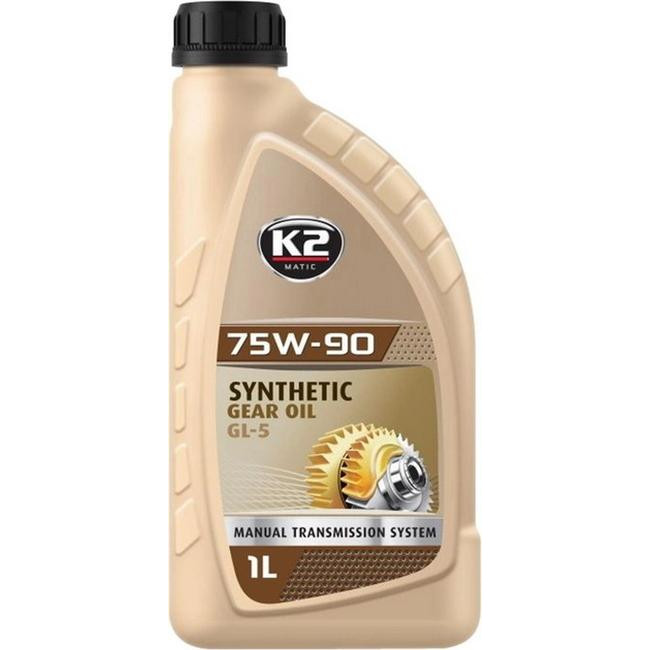 K2 Car K2 SYNTHETIC GEAR OIL GL-4 GL-5 75W-90 1л - зображення 1