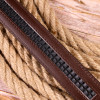 Vintage Ремінь брючний шкіряний коричневий з пряжкою-автомат  20226 - зображення 7