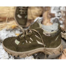 Ukono Шкіряні кросівки з конопляною тканиною весна-літо  зелений, піксель 4515-45 (ukono15-45.15-4515-45)