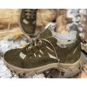 Ukono Шкіряні кросівки з конопляною тканиною весна-літо  зелений, піксель 3615-36 (ukono15-36.15-3615-36)