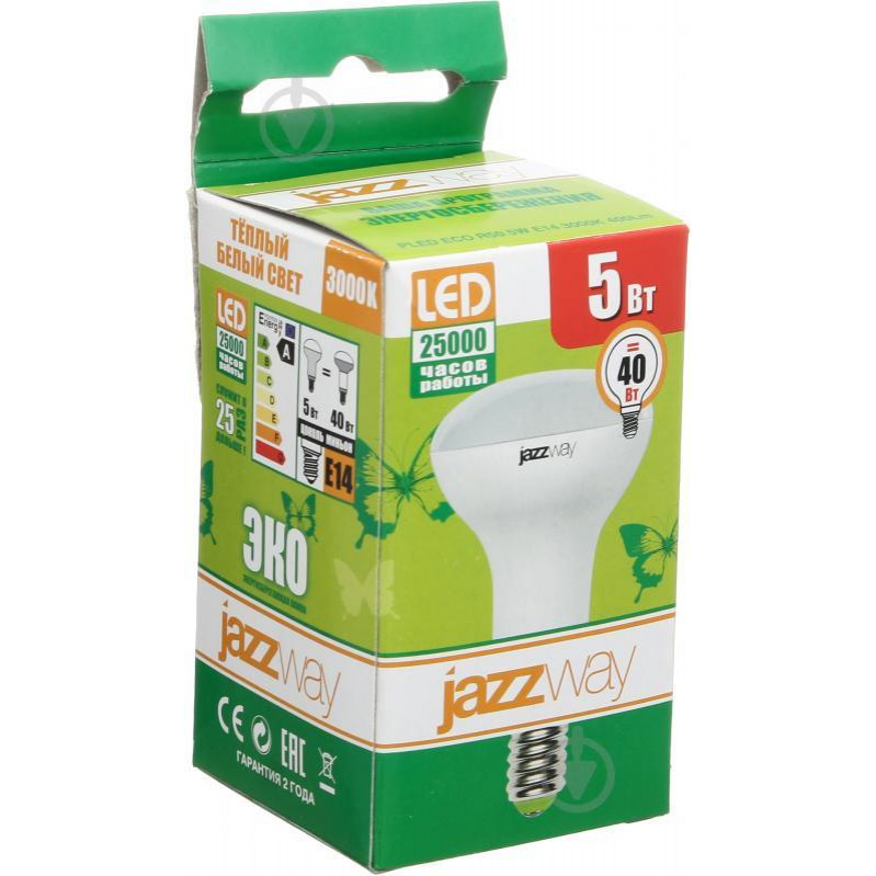 JazzWay LED Pled Eco 5W R50 E14 230V 3000K (1037015) - зображення 1