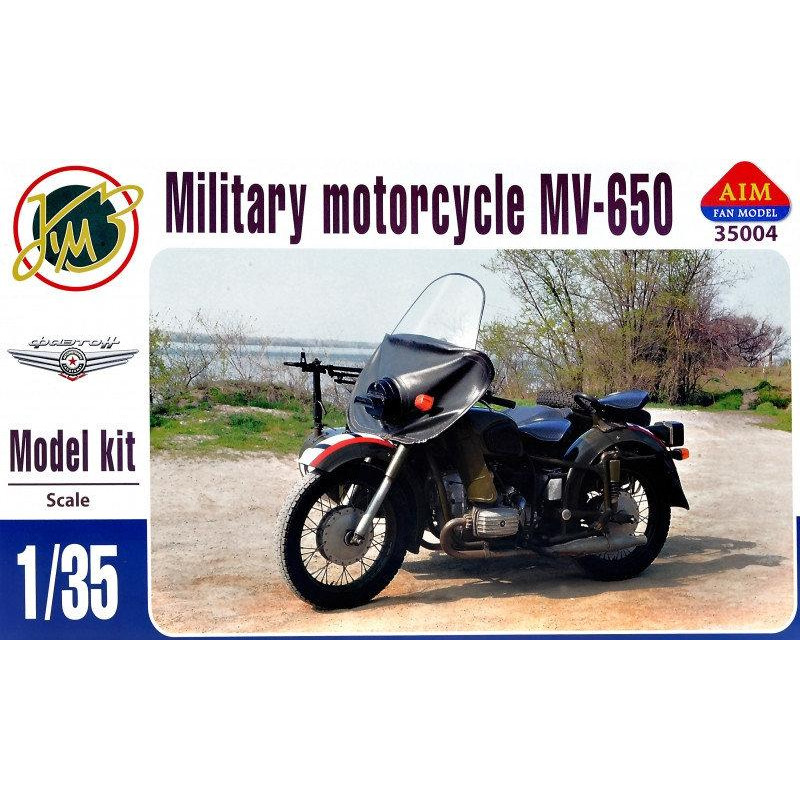 AIM Fan Model Советский армейский мотоцикл МВ-650 с коляской (AIM35004) - зображення 1