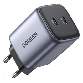 UGREEN CD294 Nexode 45W USB 2xType-C PD3.0 QC4.0 Charger Space Gray (90573)