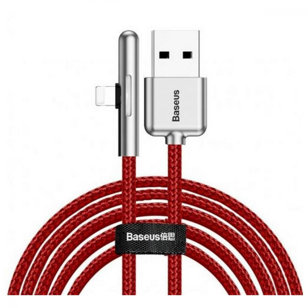 Baseus Iridescent Lamp HW Flash Charge Mobile Game USB for Ligtning 2m Red (CAL7C-B09) - зображення 1