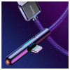 Baseus Iridescent Lamp Mobile Game Cable USB For iP 2.4A 1m Purple (CAL7C-A05) - зображення 5