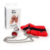 Art of Sex Handcuffs with Metal Anal Plug size M Red (SO6182) - зображення 1