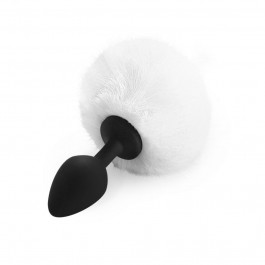 Art of Sex Silicone Butt Plug Rabbit Tail White (SO6695)