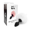 Art of Sex Silicone Butt Plug Rabbit Tail White (SO6695) - зображення 3