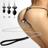 Art of Sex Silicone Anal Plug with Leash size L с поводком Black (SO6181) - зображення 3