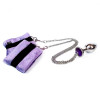 Art of Sex Handcuffs with Metal Anal Plug size M Purple (SO6183) - зображення 2