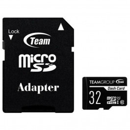 TEAM 32 GB microSDHC Class 10 UHS-I Dash Card + SD Adapter TDUSDH32GUHS03