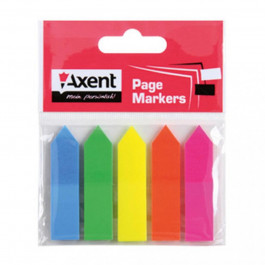 Axent Стікер-закладка  Plastic bookmarks 5х12х50mm, 125шт, arrows, neon colors mix (2440-02-А)