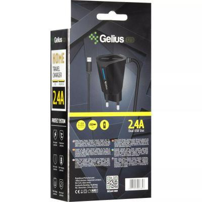 Gelius Pro Edition Auto ID 2USB + Lightning 2.4A Black (72153) - зображення 1