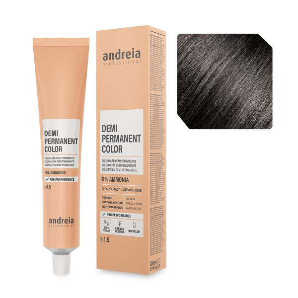Andreia Professional Професійна безаміачна крем-фарба для волосся тон у тон 3.0 Andreia 100 мл. - зображення 1