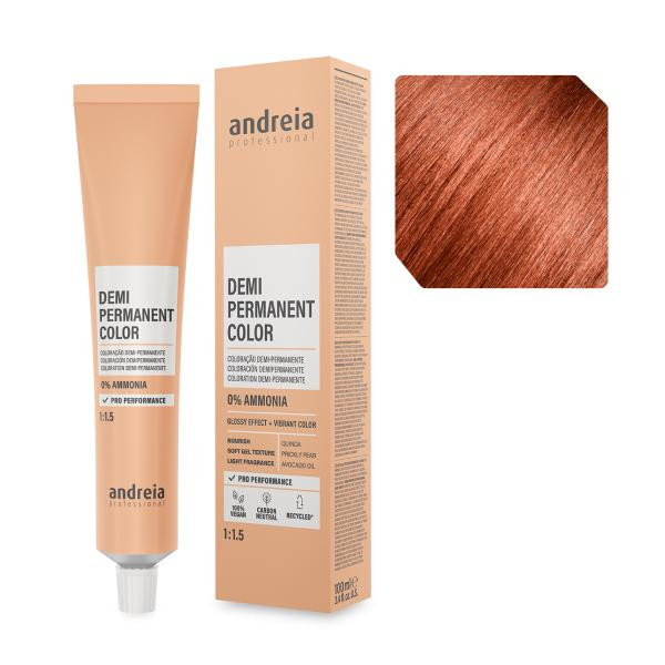 Andreia Professional Професійна безаміачна крем-фарба для волосся тон у тон 7.45 Andreia 100 мл. - зображення 1