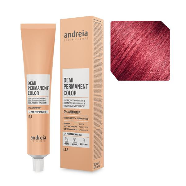 Andreia Professional Професійна безаміачна крем-фарба для волосся тон у тон 6.65 Andreia 100 мл. - зображення 1