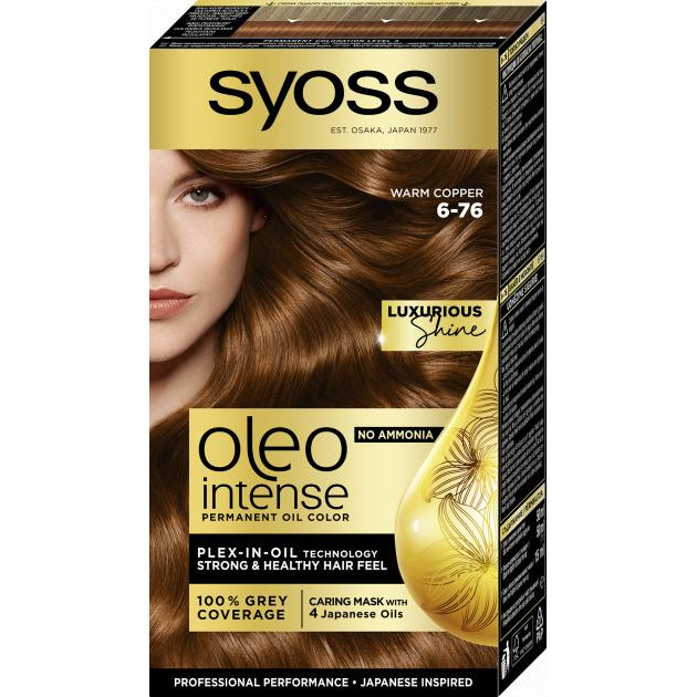 Syoss Фарба для волосся  Oleo Intense 6-76 Мерехтливий мідний 115 мл (9000100814553) - зображення 1