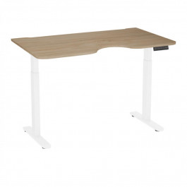 AOKE Tiny Desk 3 138х80 з вирізом Світле дерево / Білий (ADTA3-LW-WH-138-80-CUT)