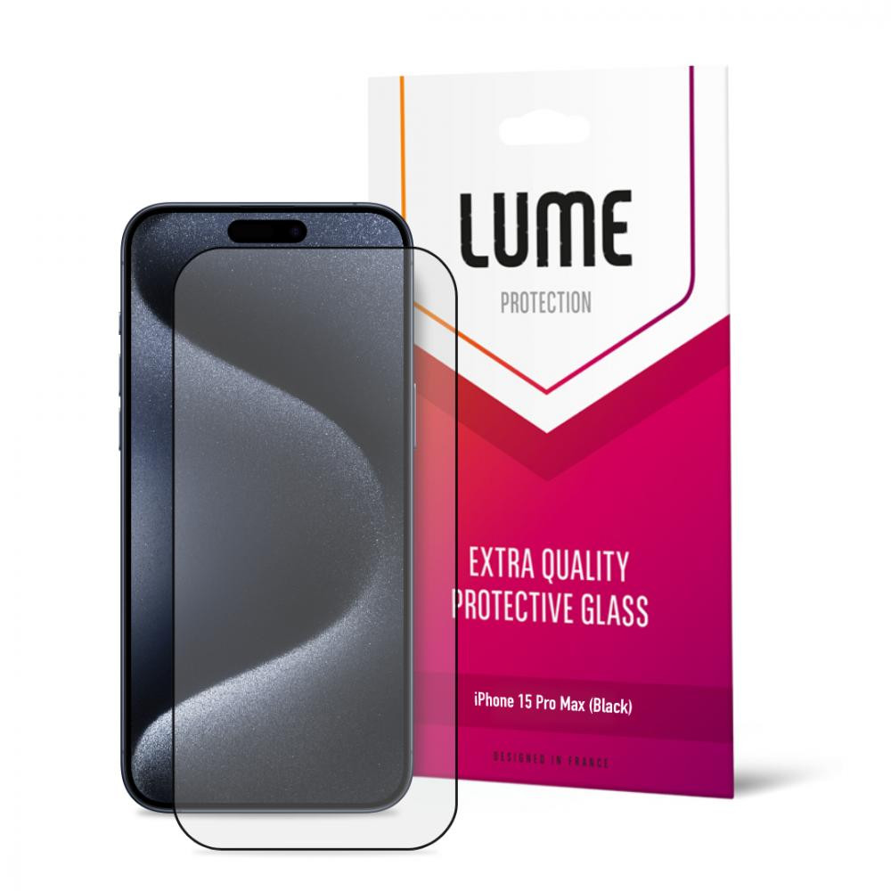 Lume Захисне скло  для iPhone 15 Pro Max (Black) (LU15PMB) - зображення 1