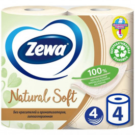 Zewa Туалетная бумага Natural Soft четырехслойная 4 шт (7322541270043)
