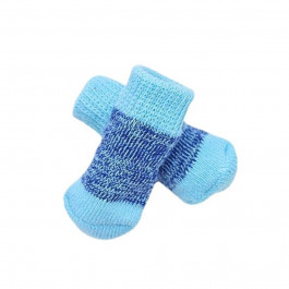 Yiwu Шкарпетки для собак  Non Skid сині M (2818/4477)